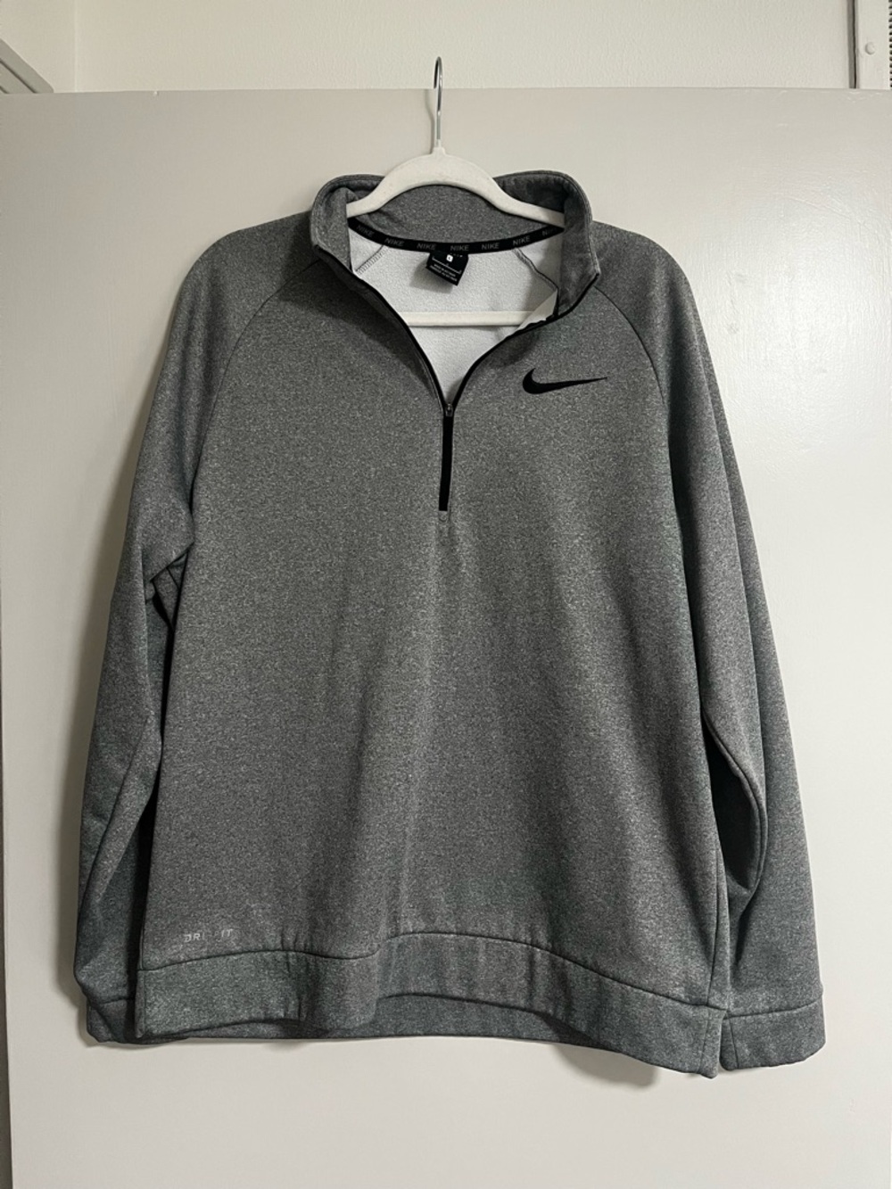 Nike Gray Quarter-Zip Athletic Pullover